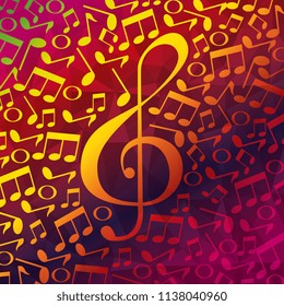 live music notes patern