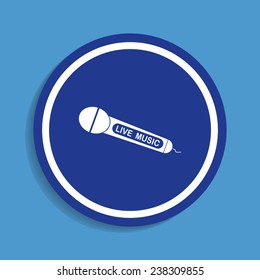live music on a blue background, vector, EPS 10
