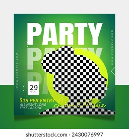 Live music party social media post banner