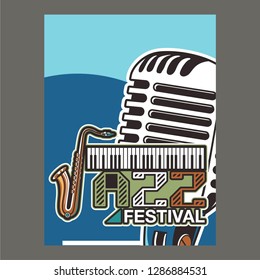 Live music show vintage poster design with acoustic guitar, vector illustration. Musical show flyer template. - Vector