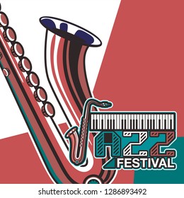 Live music show vintage poster design with acoustic guitar, vector illustration. Musical show flyer template. - Vector