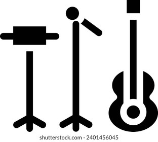 Live music single vector line icon