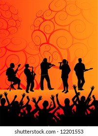 Live music vector background