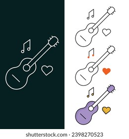 "Diseño de iconos vectores de música en vivo"