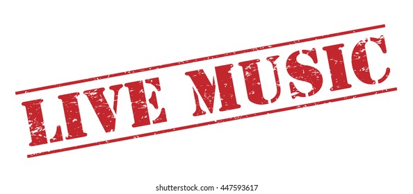 live music vector stamp on white background