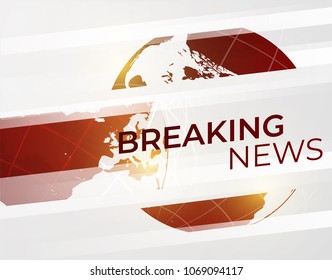 Live News gray background with Earth globe can be used for finance or business presentations, corporate annual report. EPS10.