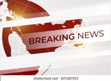 Live News gray background with Earth globe can be used for finance or business presentations, corporate annual report. EPS10.