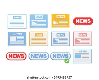 Live news icon 3d rendering illustration