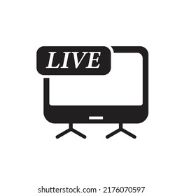 Design des Live-News-Icons Vektorgrafik