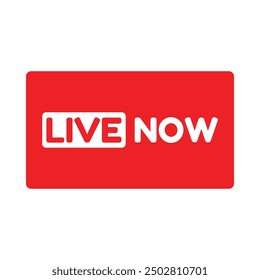 Live Now icon, website online video live stream symbol. Streaming video, Live Now color vector illustration.