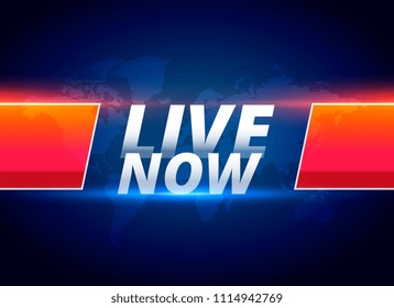 Live Now Streaming News Background