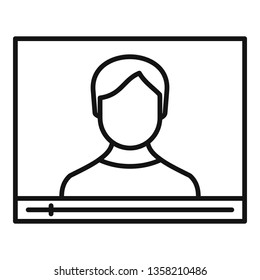 Live online learning icon. Outline live online learning vector icon for web design isolated on white background