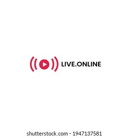 Live Online vector modern logo design template