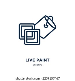 live paint icon from general collection. Thin linear live paint, paint, live outline icon isolated on white background. Line vector live paint sign, symbol for web and mobile