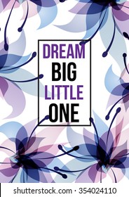 Live with passion inspirational poster. Gentle floral card with flowers in glamour colors