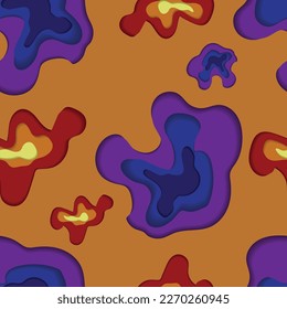 Live picture 3D Spots pattern, vector image. Textile, background, seamless image