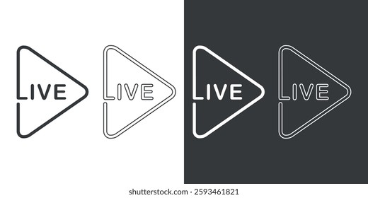 Live play icon. illustration vector