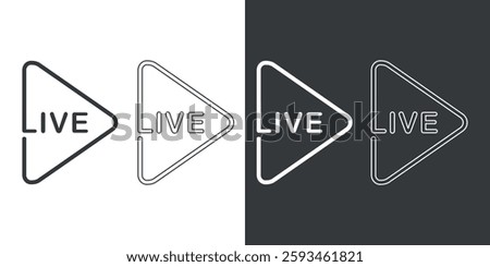 Live play icon. illustration vector