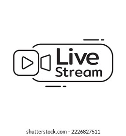 live podcast stream icon logo vector on white background. for banner or web design 