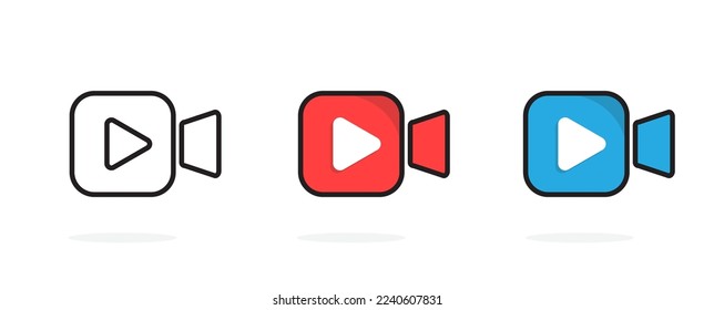 live podcast stream icon movie music for web app banner - Vector 