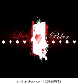  Live Poker background with game elements/design suitable for poster printing and a variety of uses 