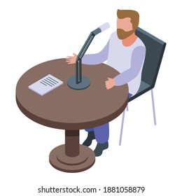 Live radio icon. Isometric of live radio vector icon for web design isolated on white background