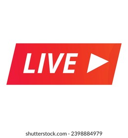 Live red button icon cartoon vector. Stream online podcast. Cinema studio