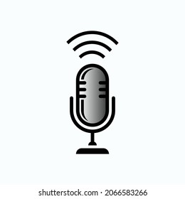 Live Report Icon. Broadcast, Podcast Symbol  - Vector.