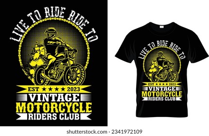 live to ride ride to est 2023 vintage motorcycle riders club