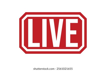 LIVE rubber stamp vector illustration on white background