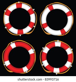 live saver red and white vector illustration