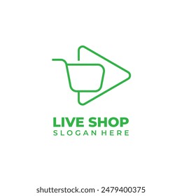 Live shop logo, suitable for online shop logos