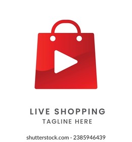 live shopping channel logo template design use for live stream and social media logo