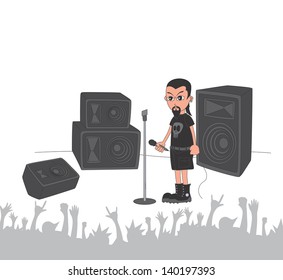 live show stage band rock vocalist