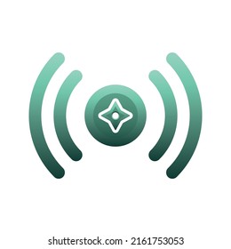 icono de plantilla de diseño de degradado de logotipo shuriken en vivo