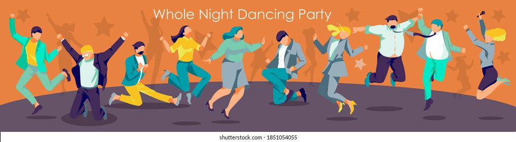 Live singing party. People singing song together with microphones. karaoke party, contest, competition, festival, live performance flat vector illustration