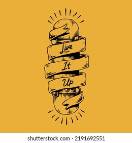 LIVE IT UP SKATE DRAWN
