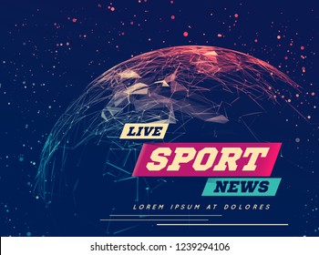 Live Sport News Can be used as design for television news, Internet media, landing page. Vector