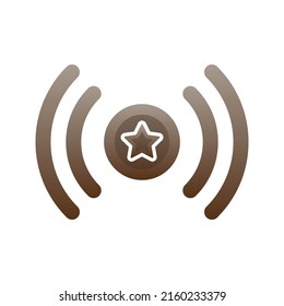 live star logo gradient design template icon
