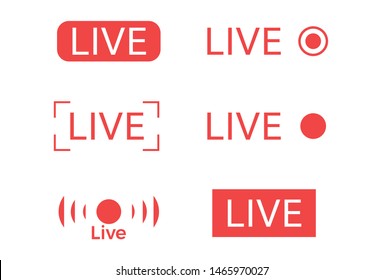 Live  Steam Logo .  Live Video Broadcast Icon .