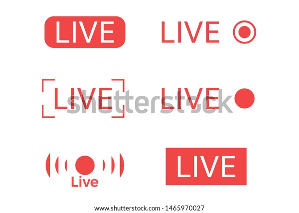 Live Steam Logo Live Video Broadcast Stock Vector (Royalty Free ...