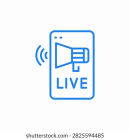 live stream announcement icon sign vector