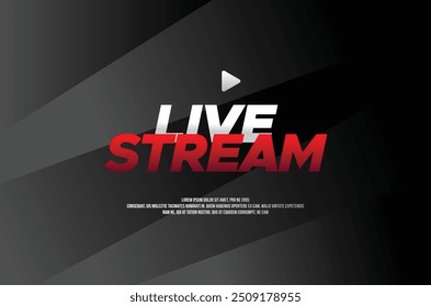 Live Stream Background Design Vector Template