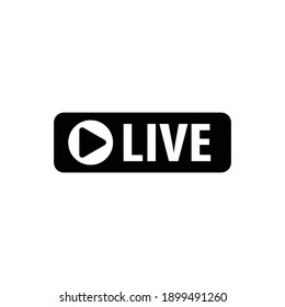 Live stream button vector  icon