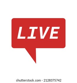 Live stream callout. Live streaming buttons. Live TV and social media streaming. Vectors.