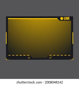 Live Stream Display Facecam Streamer Stock Vector (Royalty Free ...