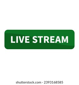 Live Stream In Green Rectangle Shape For Sign Information Media Visual
