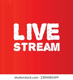 live Stream hand lettering phrase for social media, blogging, stories, posting, broadcasting, online stream. Logo for tv, shows, movies and live performances. Vector calligraphy illustration