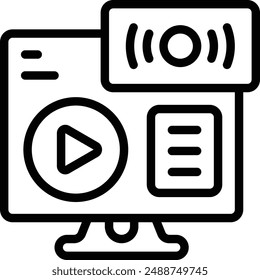 Live Stream Icon. Live Broadcasting Icon