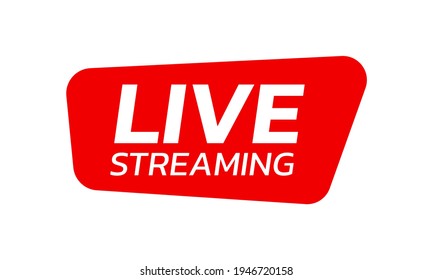 Live stream icon or button. Online broadcast logo. Vector illustration.